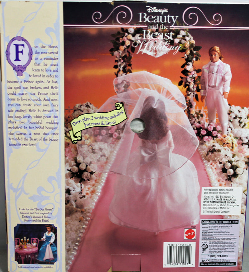 1993 Disney Beauty and the Beast Wedding Gift Set Barbie (11021)