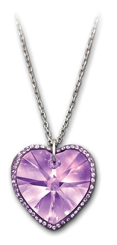 Swarovski Crystal: 1126269 Reverie Violet Heart Pendant 