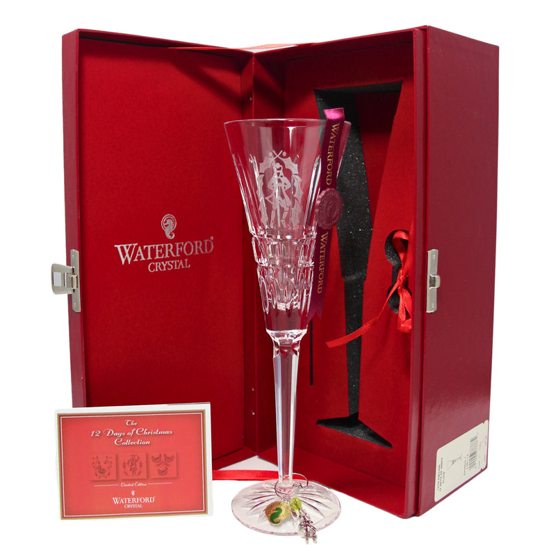 Waterford Crystal Champagne Flute: 10 Lords A-Leaping, 2009 | 12 Days of Christmas