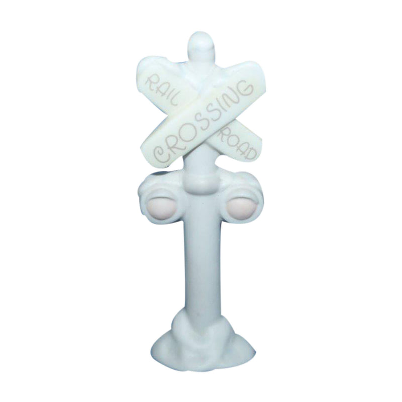 Precious Moments Figurine: 150177 Railroad Crossing Sign | Sugar Town