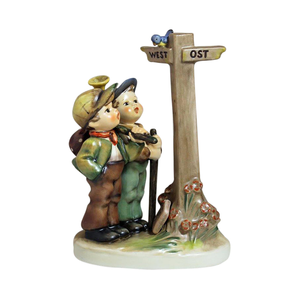 Hummel Figurine: Crossroads (Halt sign down Version) - 331