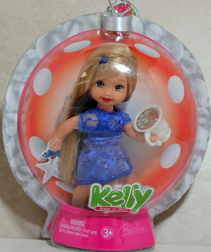 2006 Happy Holiday Ornament Kelly Barbie (K7664) - Blue Dress