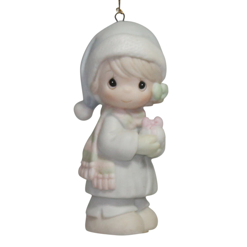 Precious Moments Ornament: 521302 May All of Your Christmases be White