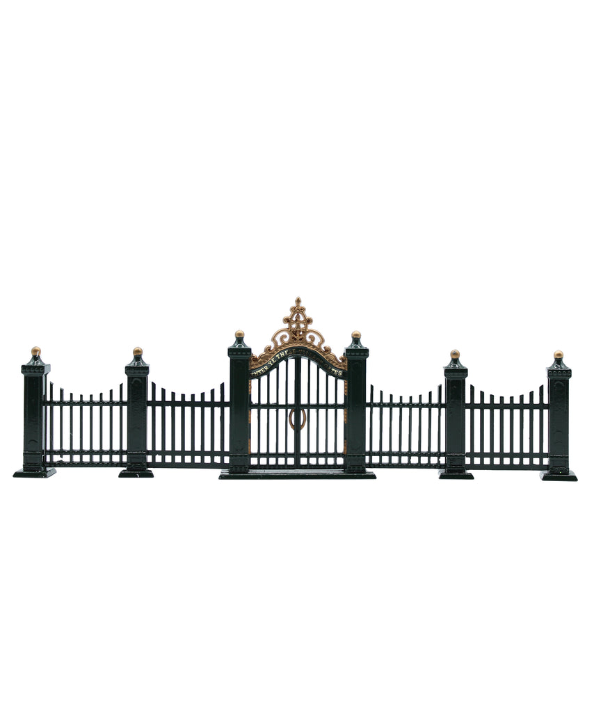 Department 56: 55140 Wrought Iron Gate & Fence - Set of 9