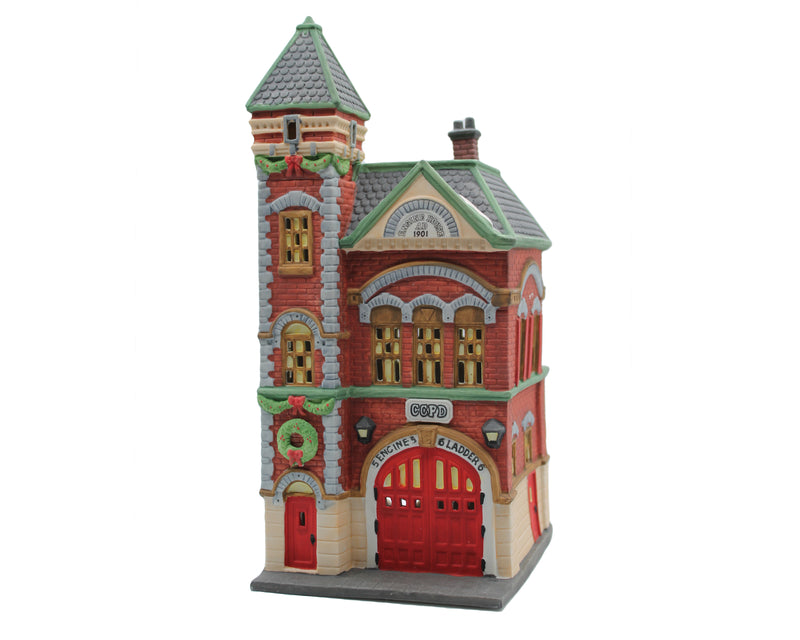 Department 56: 55360 Red Brick Fire Station