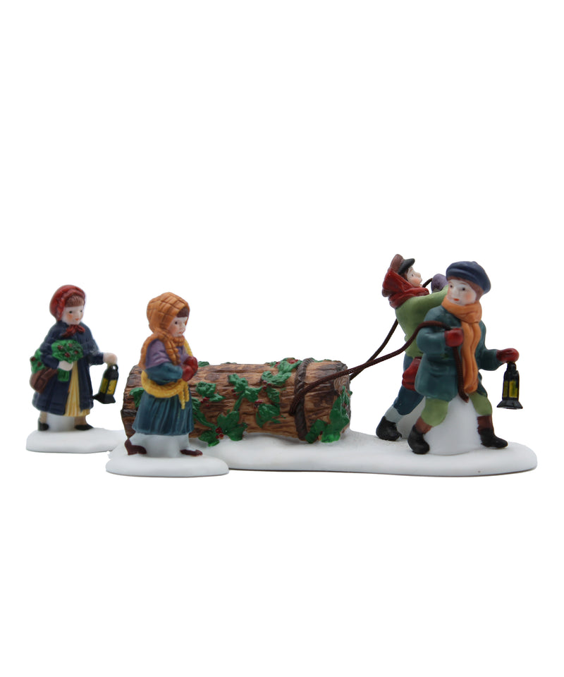 Department 56: 55581 Bringing Home The Yule Log - Set of 3