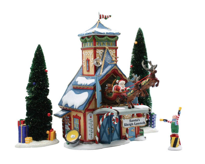 Department 56: 56734 Santa's Sleigh Launch - Set of 4