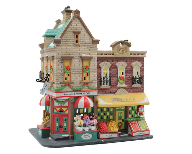 Department 56: 58886 Johnson's Grocery & Deli - Set of 2