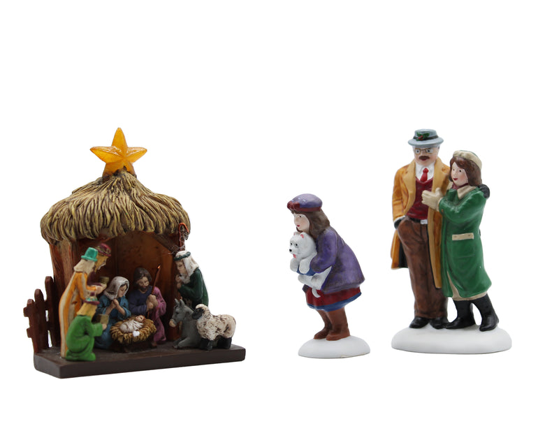 Department 56: 58956 Visting The Nativity - Set of 3