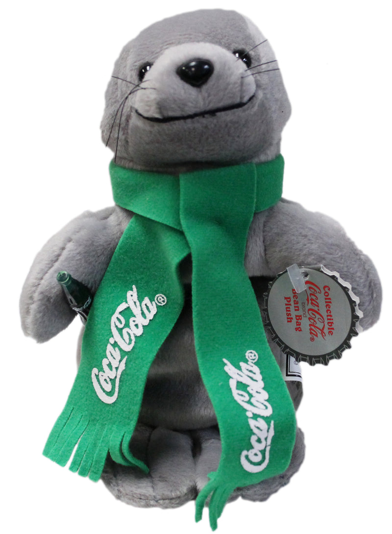 Coke Plush: Seal in Green Scarf