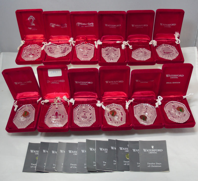 12 Days of Christmas Waterford Ornaments | Full Set | Includes Rare 1982