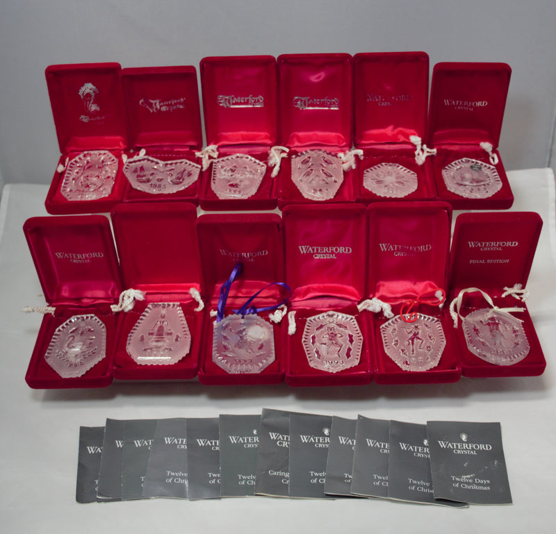 12 Days of Christmas Waterford Ornaments | Full Set | Includes Rare 1982