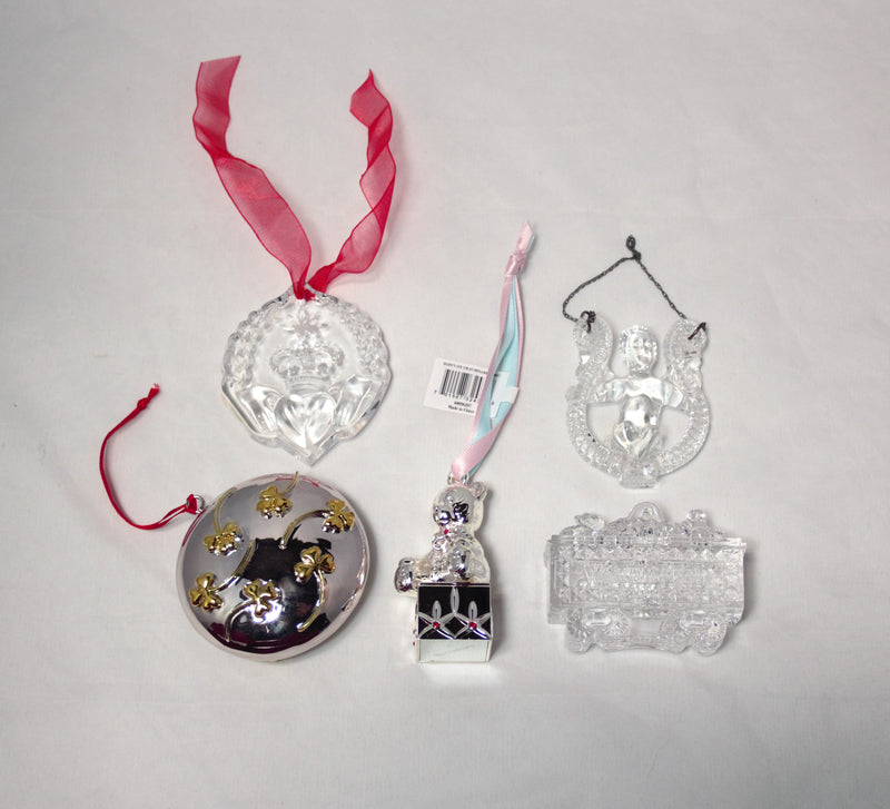 Waterford Crystal Ornaments | Lot of 5 Ornaments with box