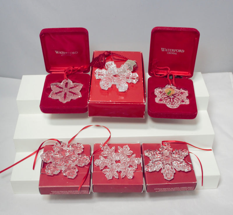 Waterford Crystal Ornaments | Lot of 6 Waterford & Marquis Snowflakes