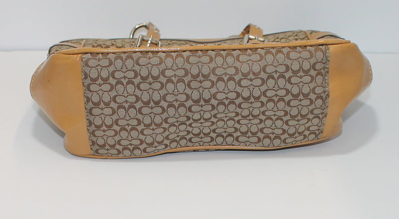 Coach Purse: F12344 Signature Brown Shoulder Bag