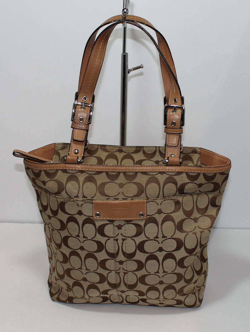 Coach Purse: F13077 Brown Hampton Shoulder Bag