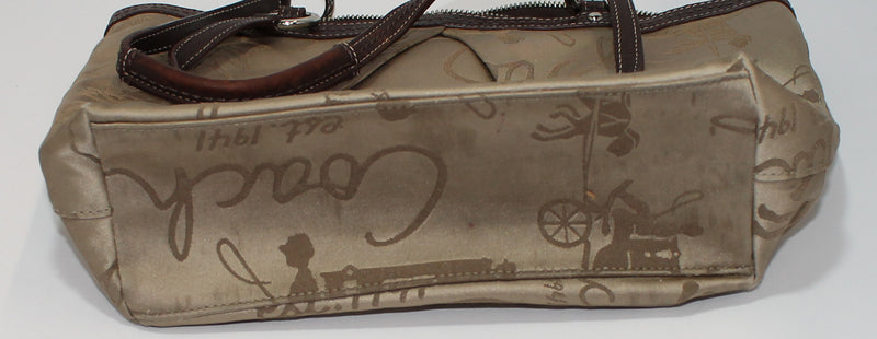 Coach Purse: F14482 Brown Horse Carriage Tote Bag