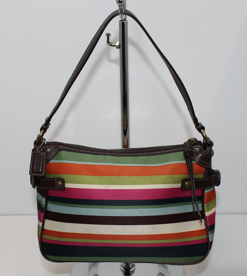 Coach Purse: 41852 Mult-Color Legacy Striped Tote Bag