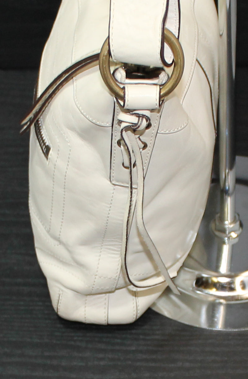 Coach Purse: 10398 White Leather Shoulder Bag