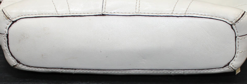 Coach Purse: 10398 White Leather Shoulder Bag