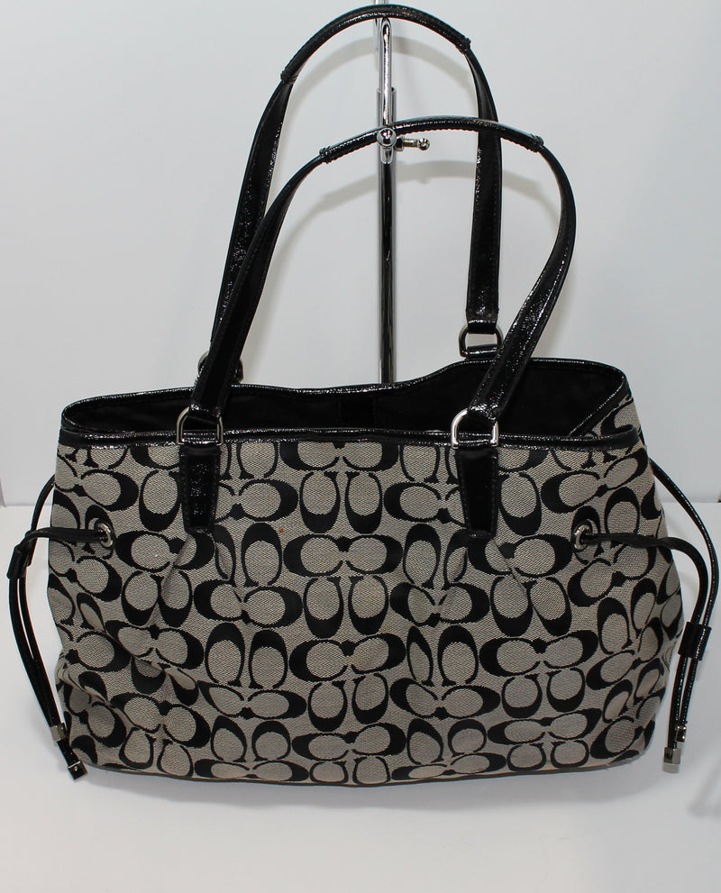 Coach Purse: F28501 Signature Black Shoulder Bag