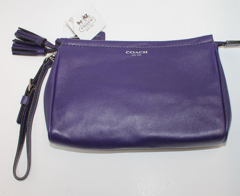 Coach Purse: F48025 Blue Leather Wristlet