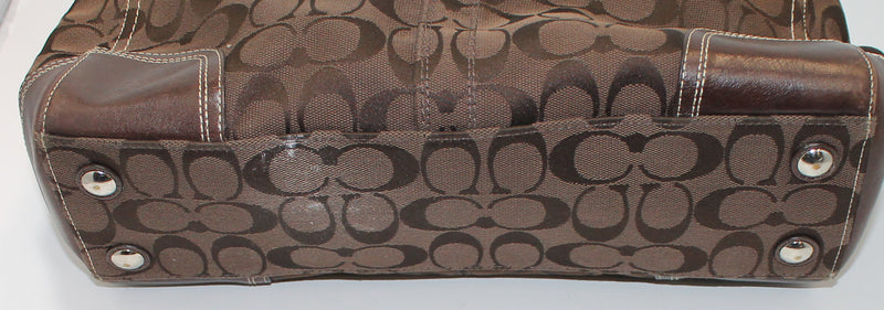 Coach Purse: F13975 Brown Hamilton Monogram Tote Bag