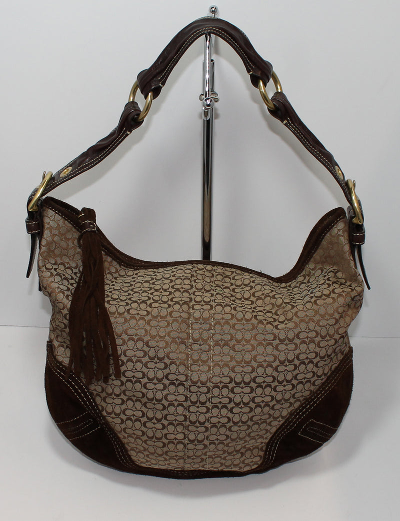 Coach Purse: 2158 Brown Signature Hobo Bag