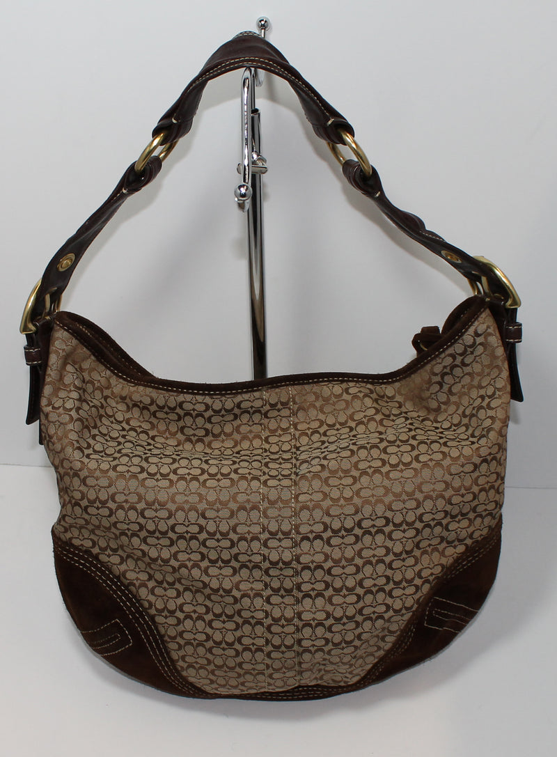 Coach Purse: 2158 Brown Signature Hobo Bag