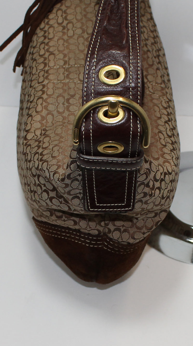 Coach Purse: 2158 Brown Signature Hobo Bag