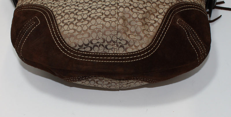 Coach Purse: 2158 Brown Signature Hobo Bag