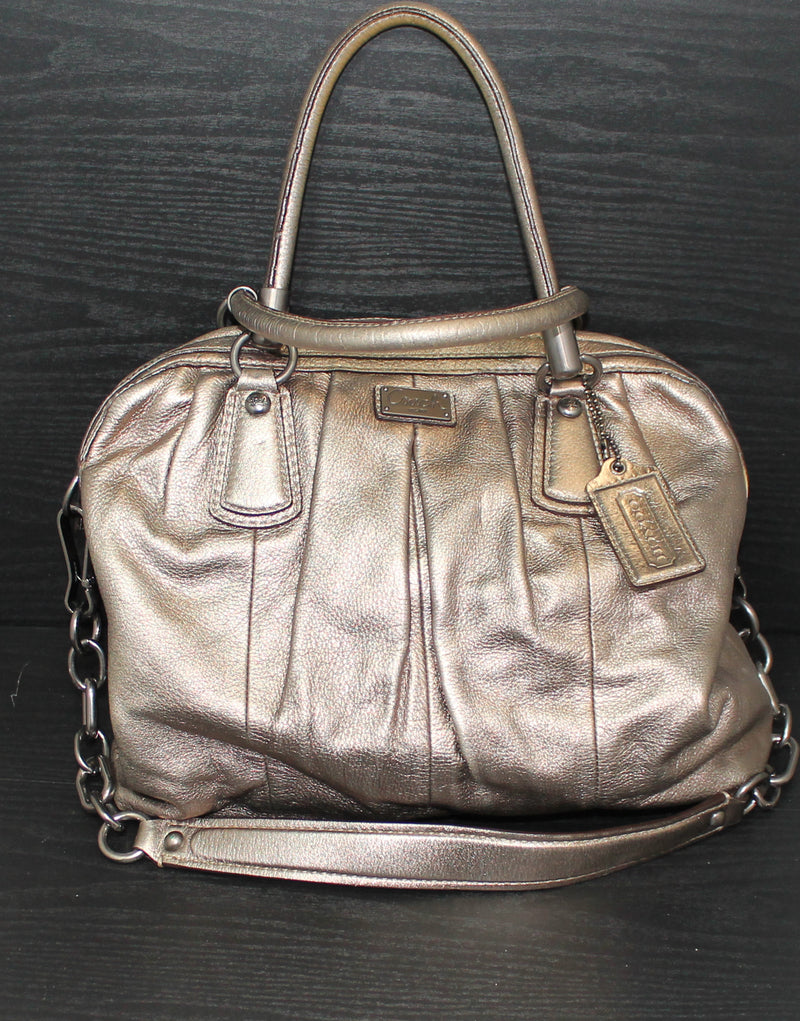 Coach Purse: Metallic Leather Shoulder Bag