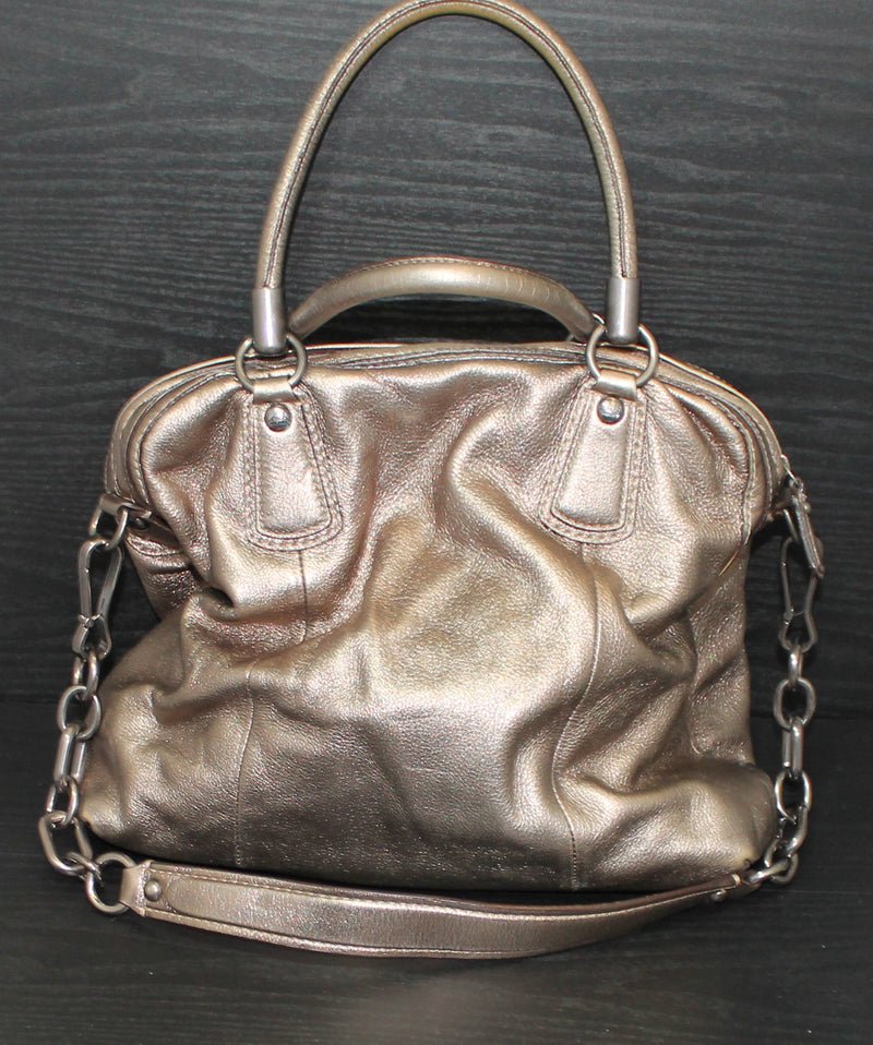 Coach Purse: Metallic Leather Shoulder Bag