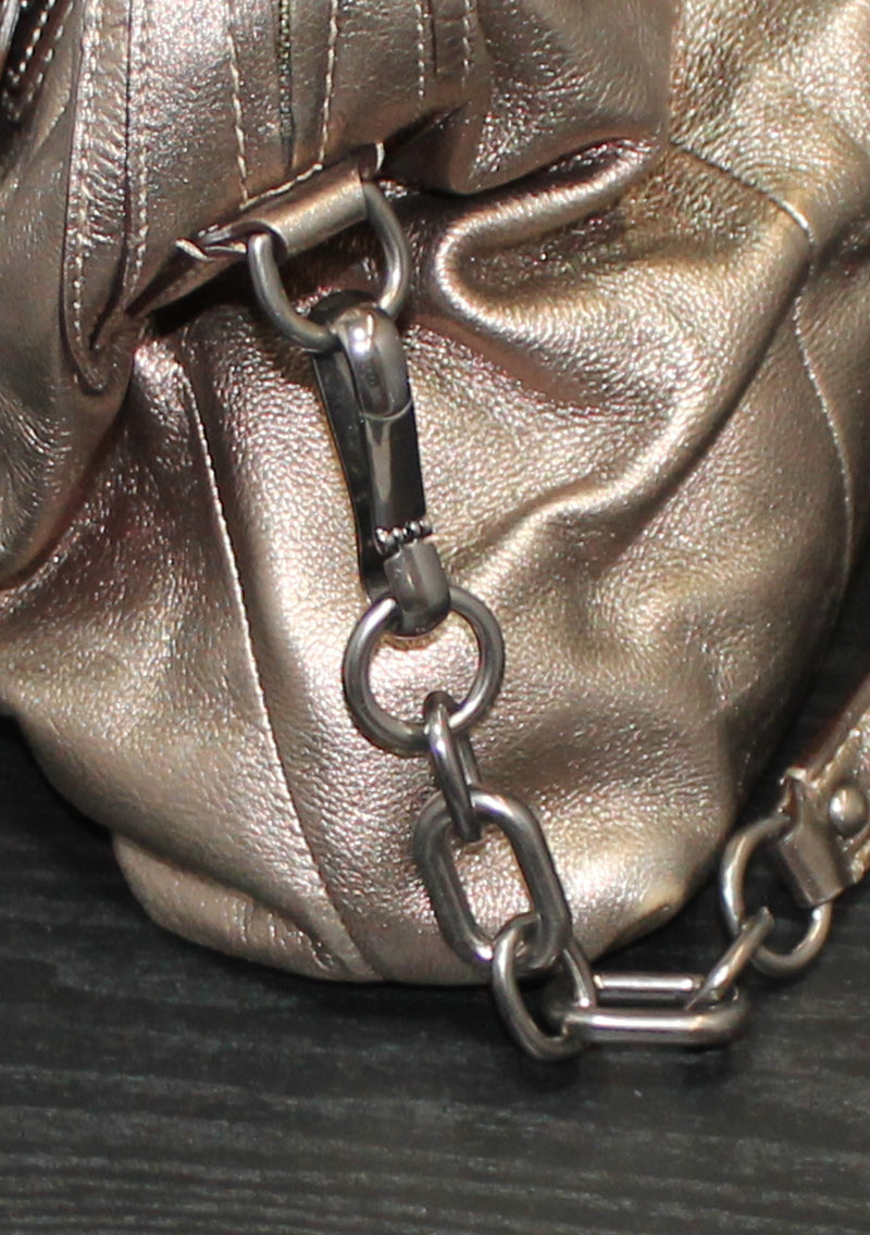 Coach Purse: Metallic Leather Shoulder Bag