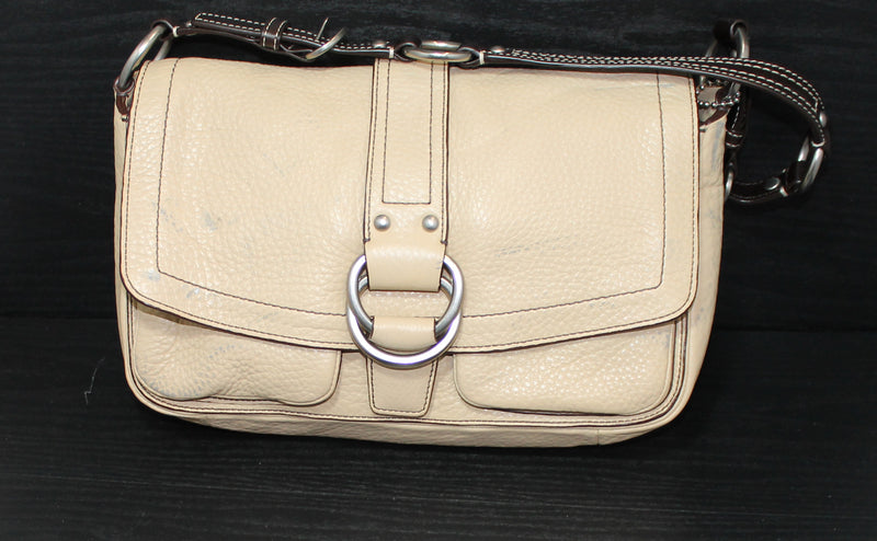 Coach Purse: F10893 Beige Chelsea Leather Shoulder Bag