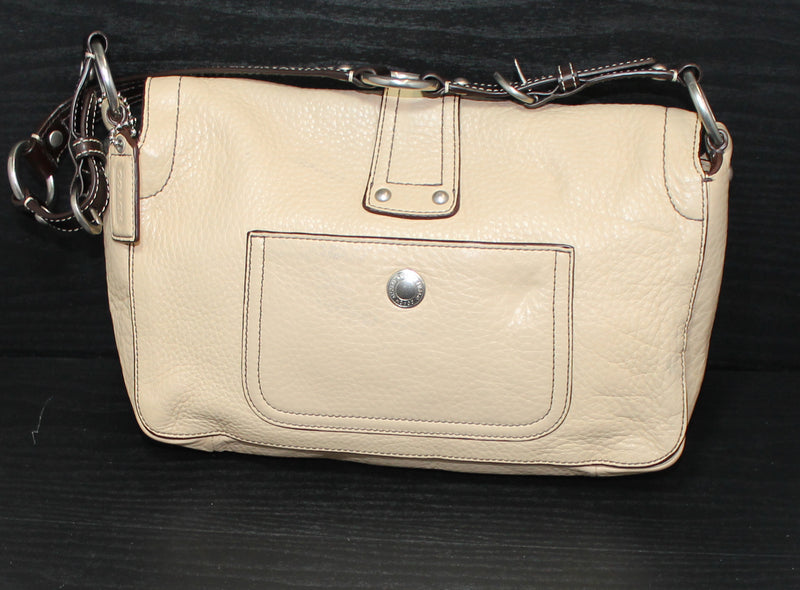 Coach Purse: F10893 Beige Chelsea Leather Shoulder Bag