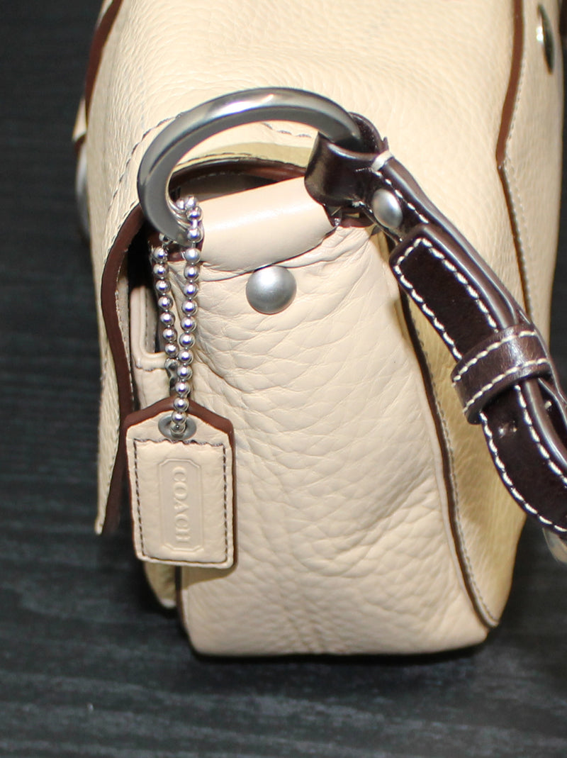 Coach Purse: F10893 Beige Chelsea Leather Shoulder Bag