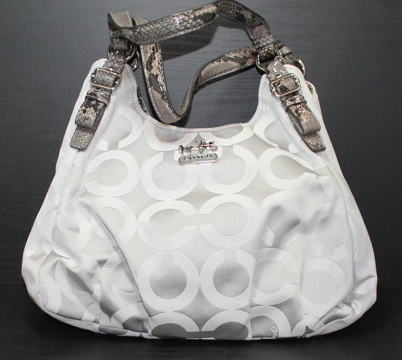 Coach Purse: 17689 Silver Madison Shoulder Bag