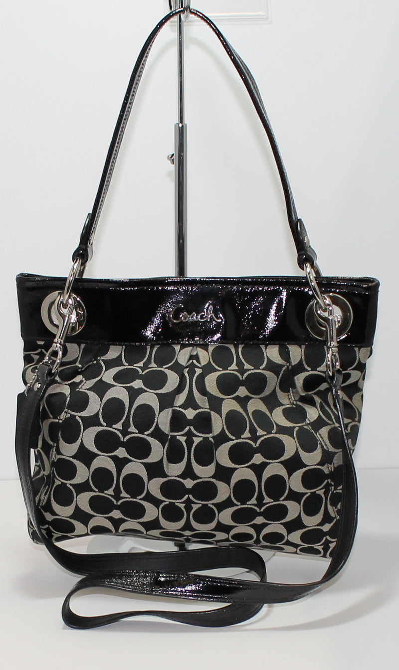 Coach Purse: F17599 Black Ashley Shoulder Bag