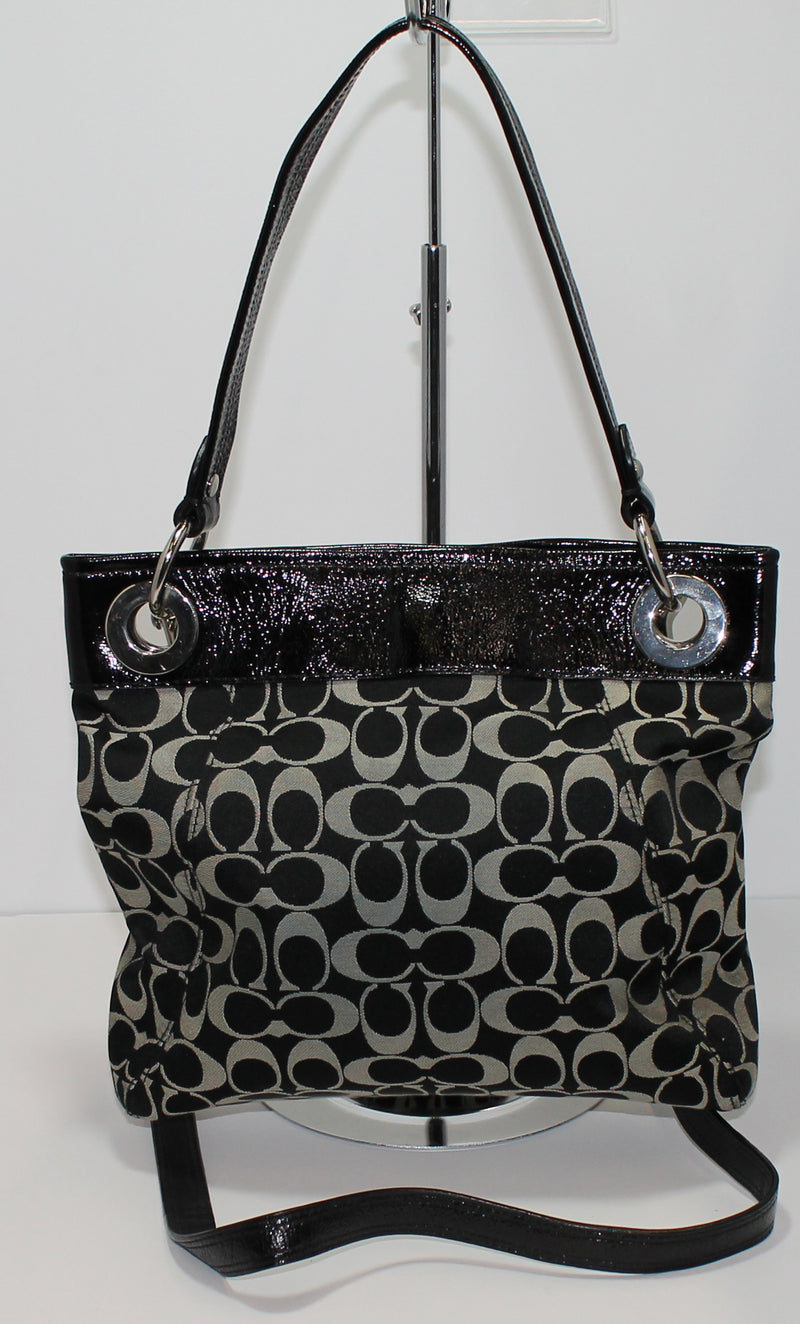 Coach Purse: F17599 Black Ashley Shoulder Bag