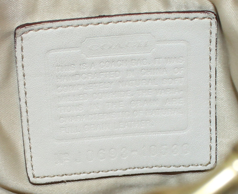 Coach Purse: Ivory Hampton Shoulder Bag with Coin Purse