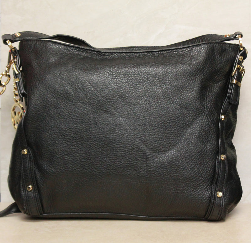 Michael Kors Purse: 34940 Astor Black Studded Leather Hobo Bag