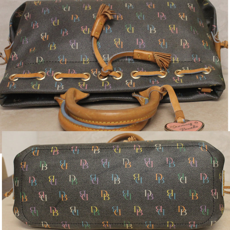 Dooney & Bourke Purse: Rainbow Monogram Tassel Tote Bag and Coin Purse