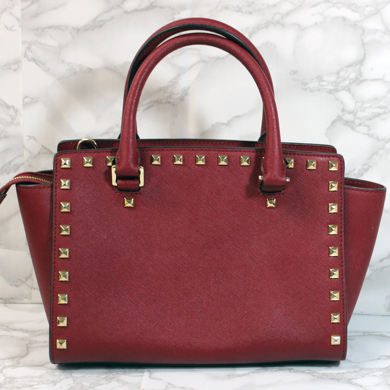 Michael Kors Purse: Cherry Selma Studded Shoulder Bag