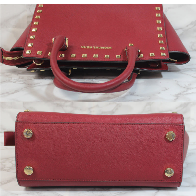 Michael Kors Purse: Cherry Selma Studded Shoulder Bag