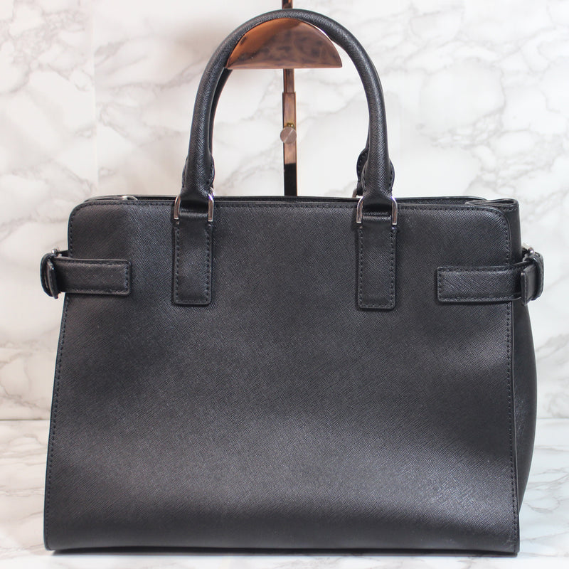 Michael Kors Purse: Black Leather Emma Satchel