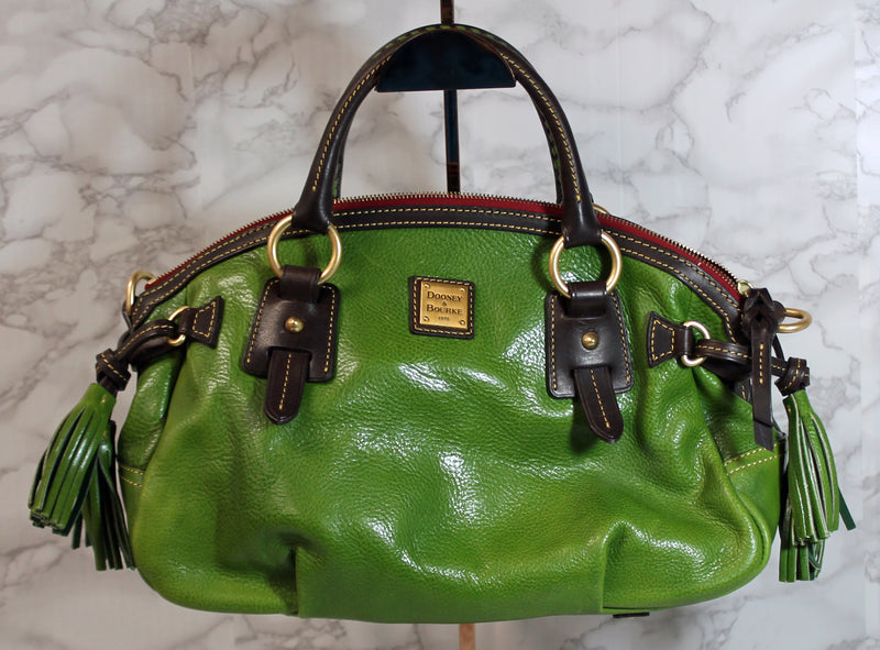 Dooney & Bourke Purse: Green Leather Satchel