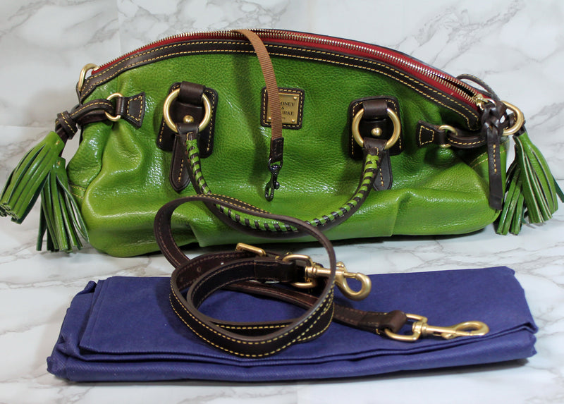 Dooney & Bourke Purse: Green Leather Satchel