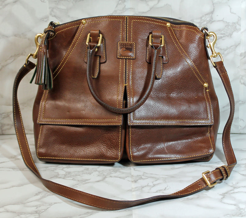 Dooney & Bourke Purse: Brown Clayton Crossbody Bag