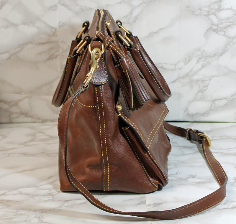 Dooney & Bourke Purse: Brown Clayton Crossbody Bag